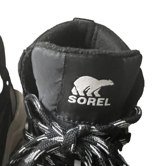 SOREL Kinetic RNEGD Conquest Waterproof Sneaker Black/White Size 6.5 - Picture 6 of 9